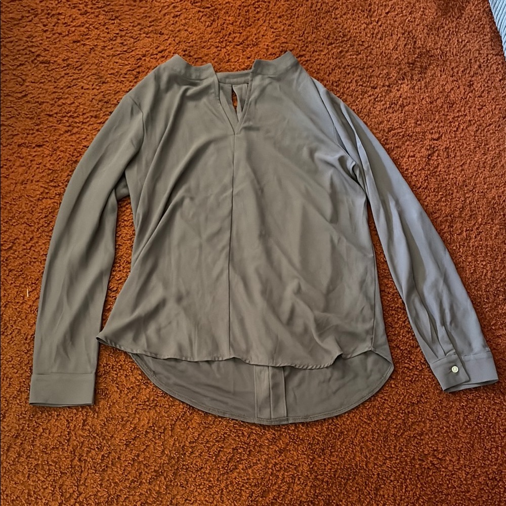 Elegant Gray Women's Top Ann Taylor